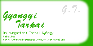 gyongyi tarpai business card